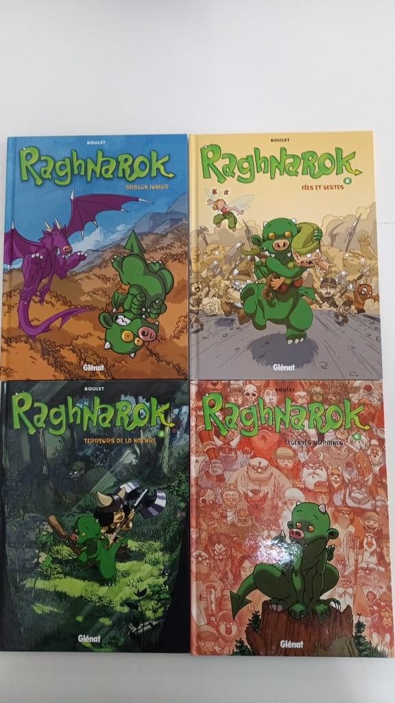 Lot de 4 BD Raghnarok, Complete serie of reeks, Ophalen of Verzenden, Zo goed als nieuw, BOULET