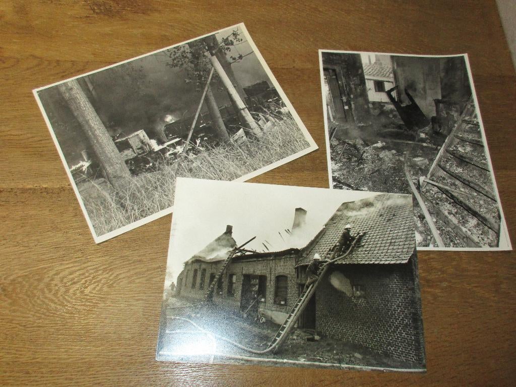 LOT VAN 3 PERSFOTO'S BRAND INTERVENTIE BRANDWEER, Ophalen of Verzenden, Zo goed als nieuw, Overige onderwerpen, Foto