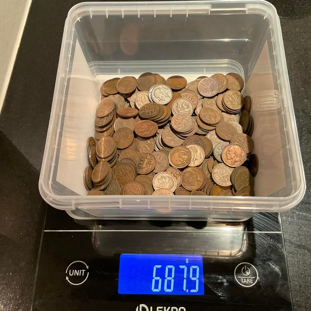 België - lot 20 c voor een gewicht van 687 g, Postzegels en Munten, Ophalen of Verzenden, Overig, Setje