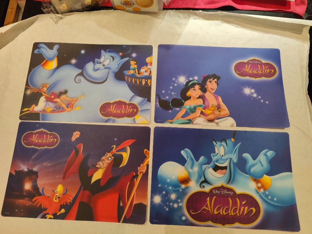 Set van 4 Placemats Aladdin, Ophalen of Verzenden, Overige figuren, Nieuw, Overige typen