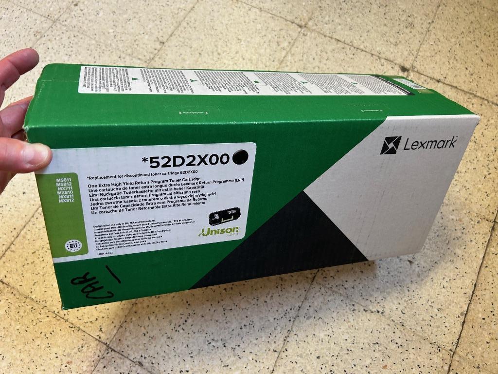 Lexmark 522X toners - 45.000 pag. - 52D2X00 - voor 2 stuks, Ophalen of Verzenden, Nieuw, Toner, Lexmark