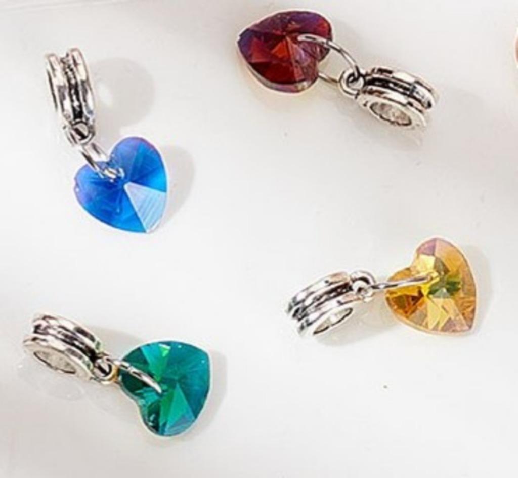Set van 4 dangles met hartjes, Handtassen en Accessoires, Bedels, Nieuw, 4 bedels of meer, Verzenden