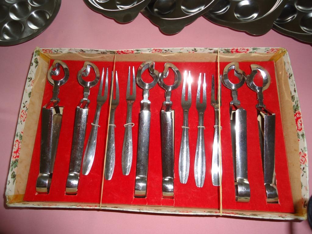 escargotset inox, Ophalen, Zo goed als nieuw, Bestekset, Inox of Chroom