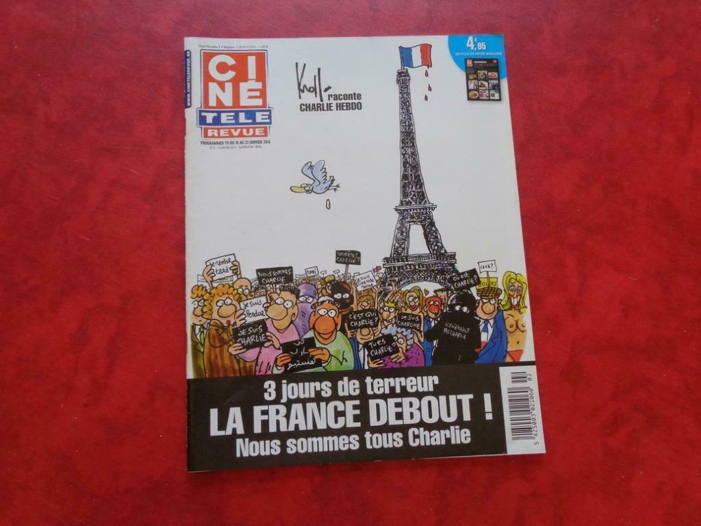 Magazine Ciné Télé Revue. Charlie Hebdo. 2015, Ophalen of Verzenden, Gelezen, Overige typen