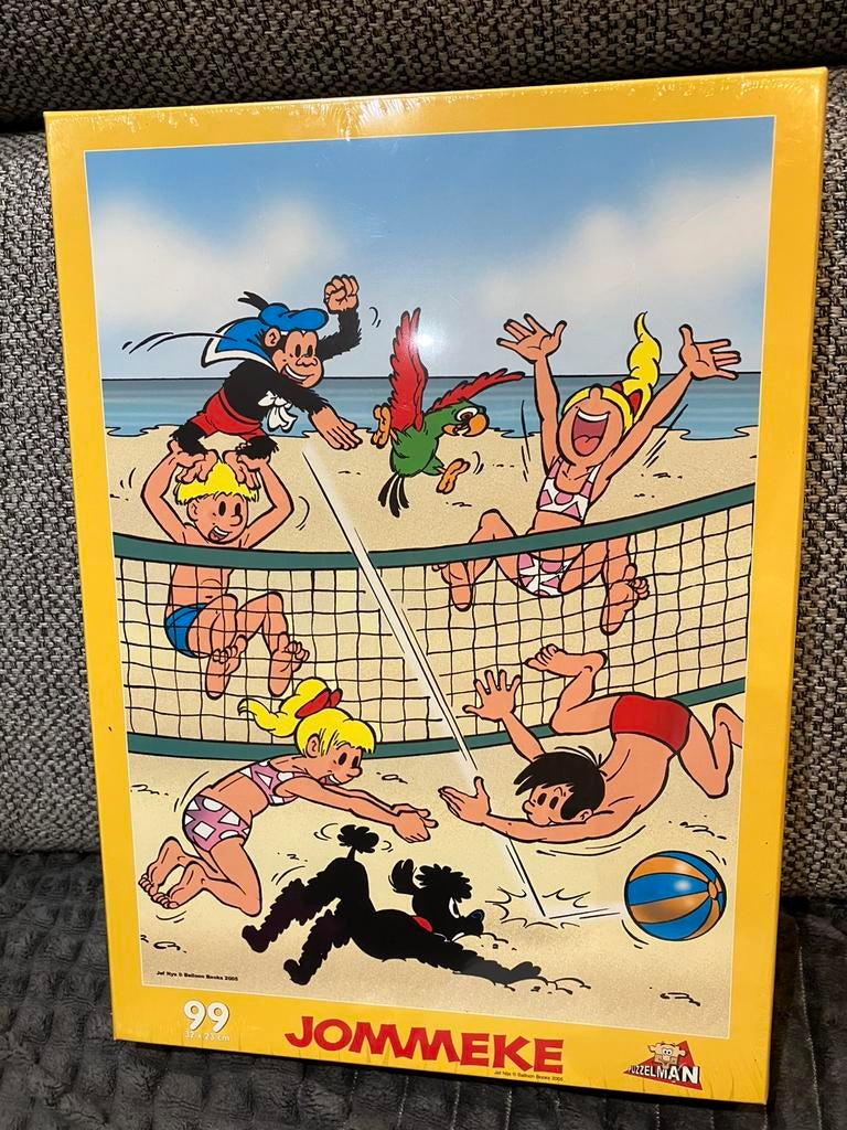 Vintage puzzel 2005  99 stukken jommeke spelen strand nys, Ophalen of Verzenden, Nieuw