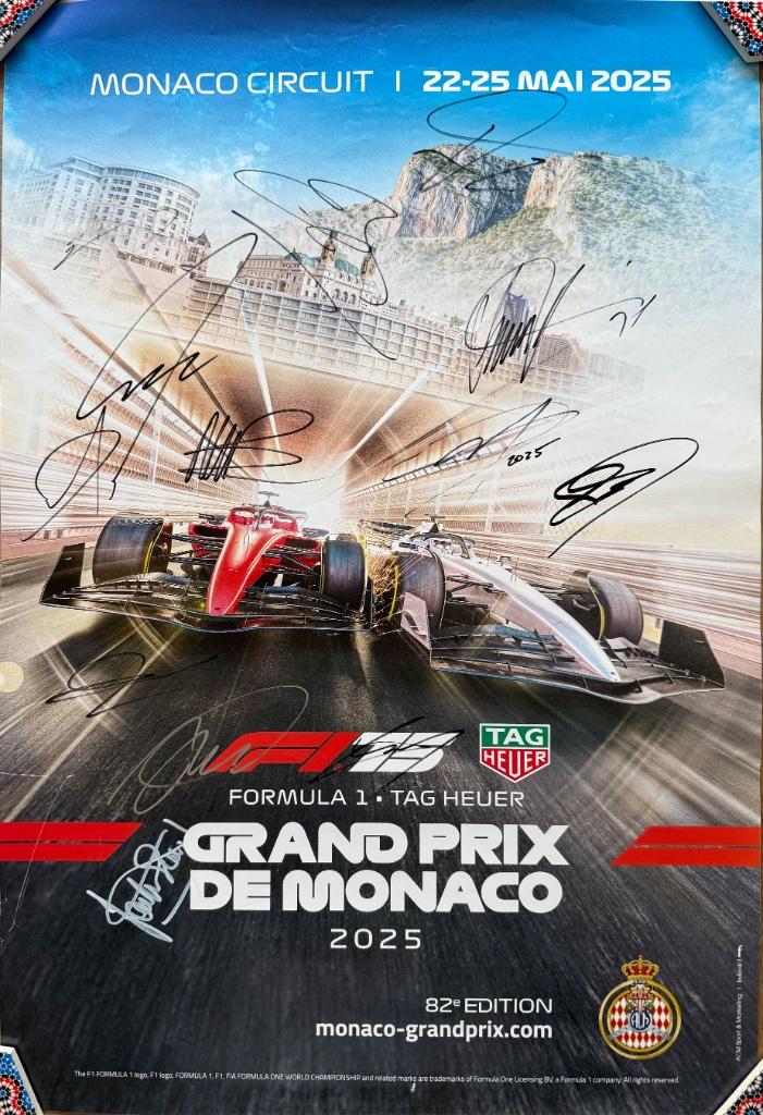 Poster GP Monaco F1 2025, Enlèvement ou Envoi