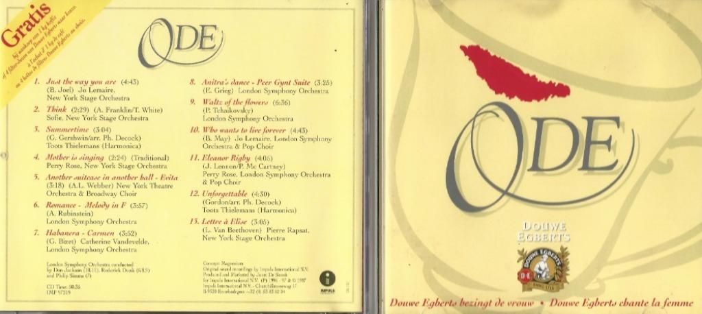 CD * DOUWE EGBERTS - ODE - DOUWE EGBERTS BEZINGT DE VROUW, Cd's en Dvd's, Ophalen of Verzenden, Zo goed als nieuw