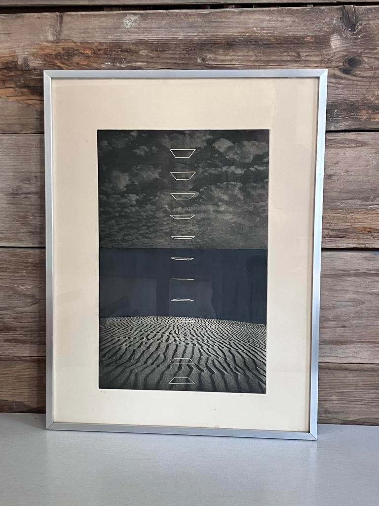 Ets, onleesbaar gesigneerd, uit 1974, Antiek en Kunst, Kunst | Etsen en Gravures, Ophalen of Verzenden