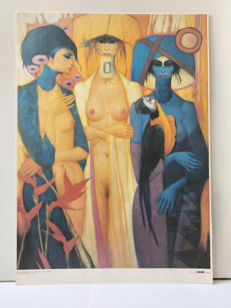 Litho 'Hommage aan Mister Ting' van Jef Van Tuerenhout, Antiek en Kunst, Ophalen
