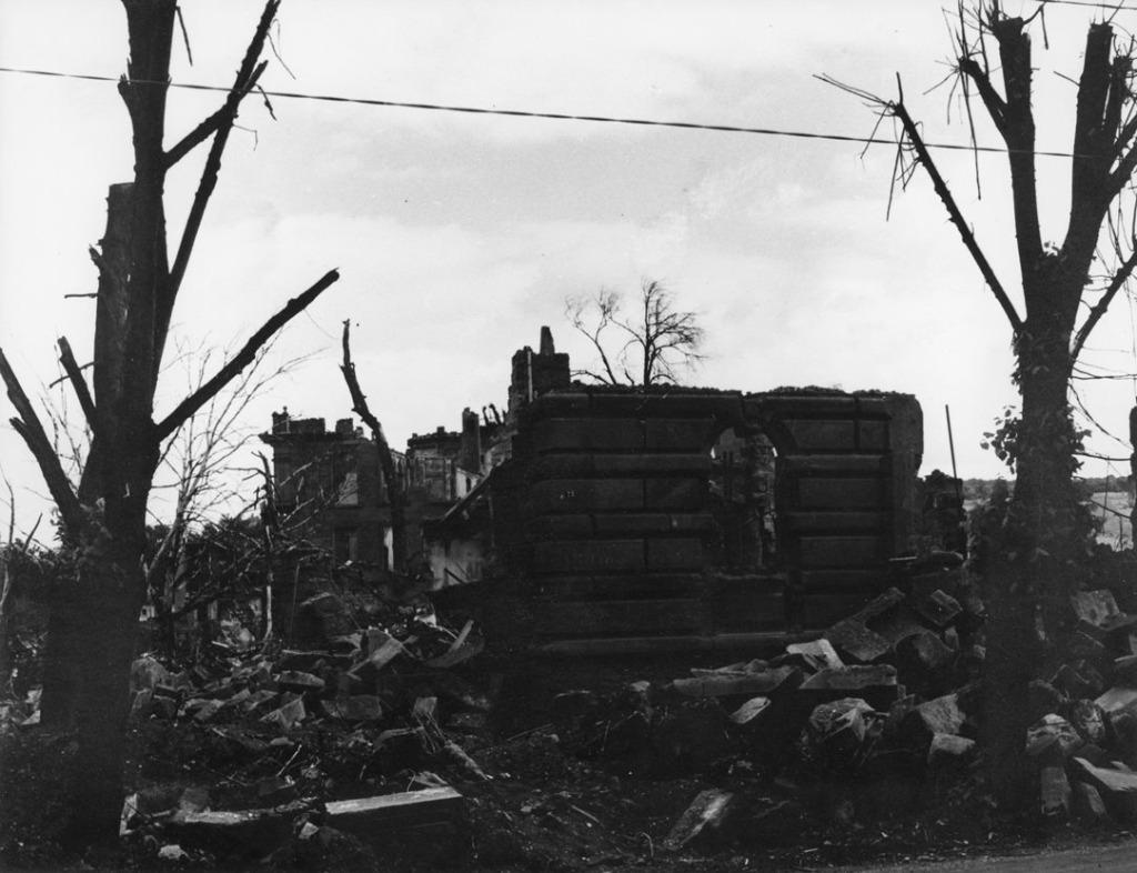 photo orig. GI US Army - maison détruite Allemagne - WW2, Envoi, Armée de terre, Photo ou Poster