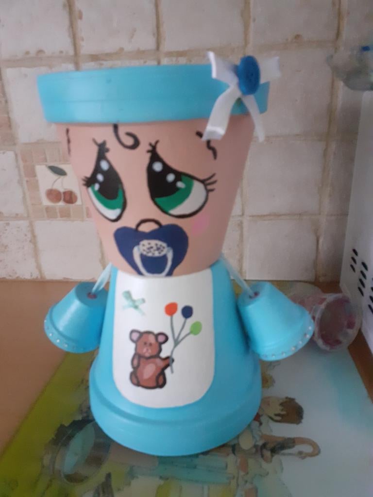 Cache pot Pinocchio et  bébé, Enlèvement, Neuf