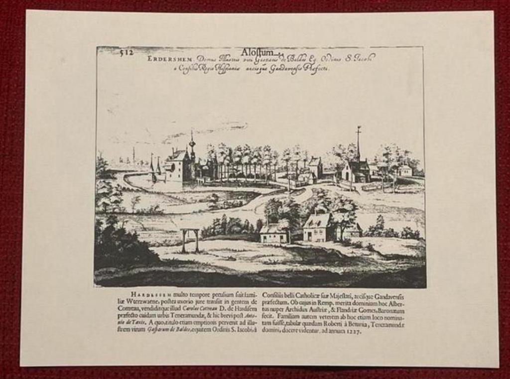 Kunst ets - Oud Herdersem Aalst Alostum, Ophalen of Verzenden, Zo goed als nieuw