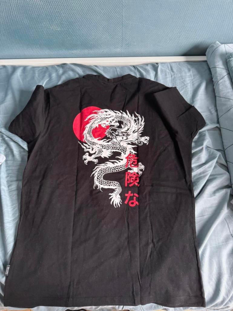Slim fit tshirt, Ophalen, Gedragen, Maat 52/54 (L), Zwart