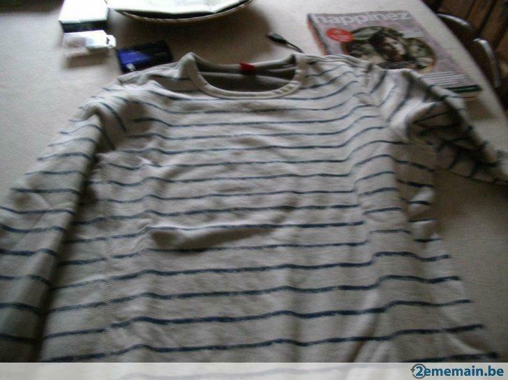 sweat-shirt homme ecru-bleu a rayures. taille m.  s.oliver., Envoi, Neuf, Taille 48/50 (M), Autres couleurs
