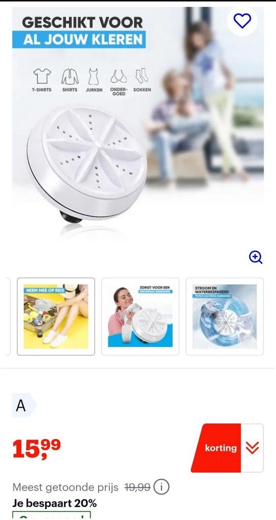 miniwasmachine, Ophalen of Verzenden, Nieuw