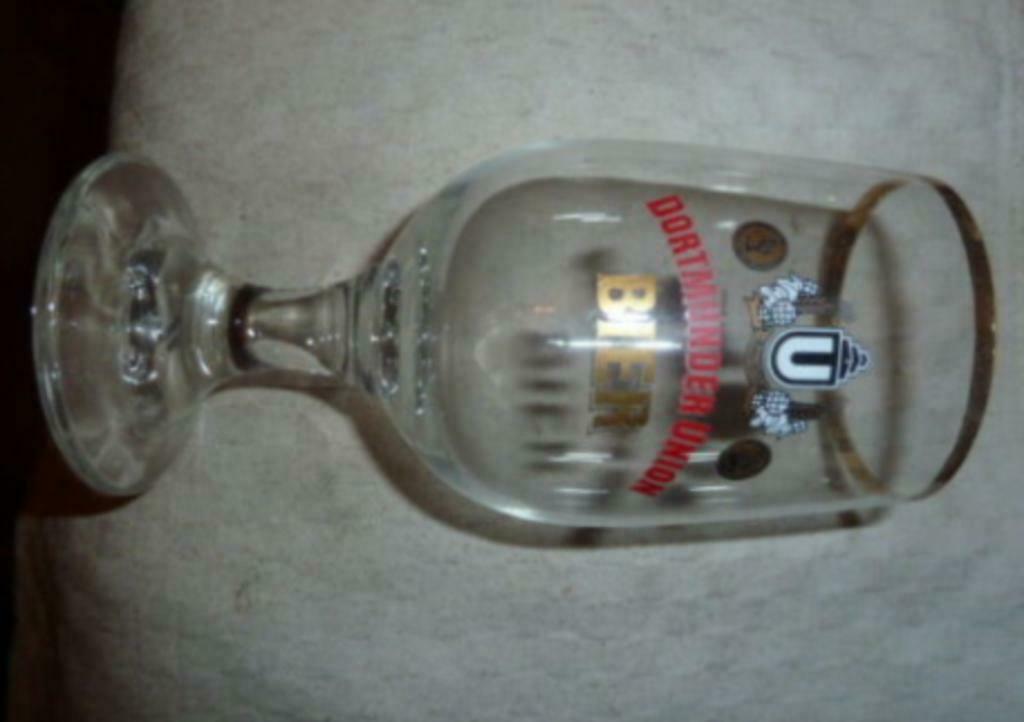 #N bier glas Anno 1873 DORTMUNDER UNION BIER 0,25L, Ophalen of Verzenden, Gebruikt, Bierglas