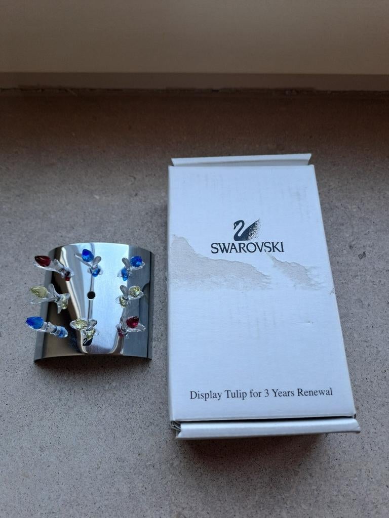 Swarovski Display with 8 mini Tulips, Ophalen, Zo goed als nieuw