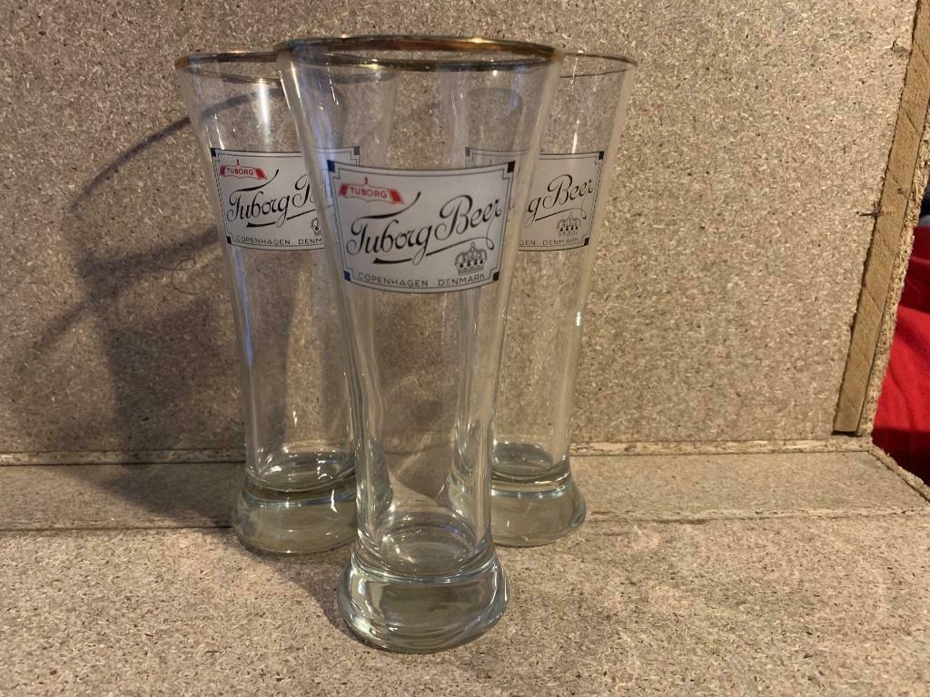 Carlsberg - Tuborg  différents verres années 60-70, Utilisé, Verre ou Verres, Autres marques