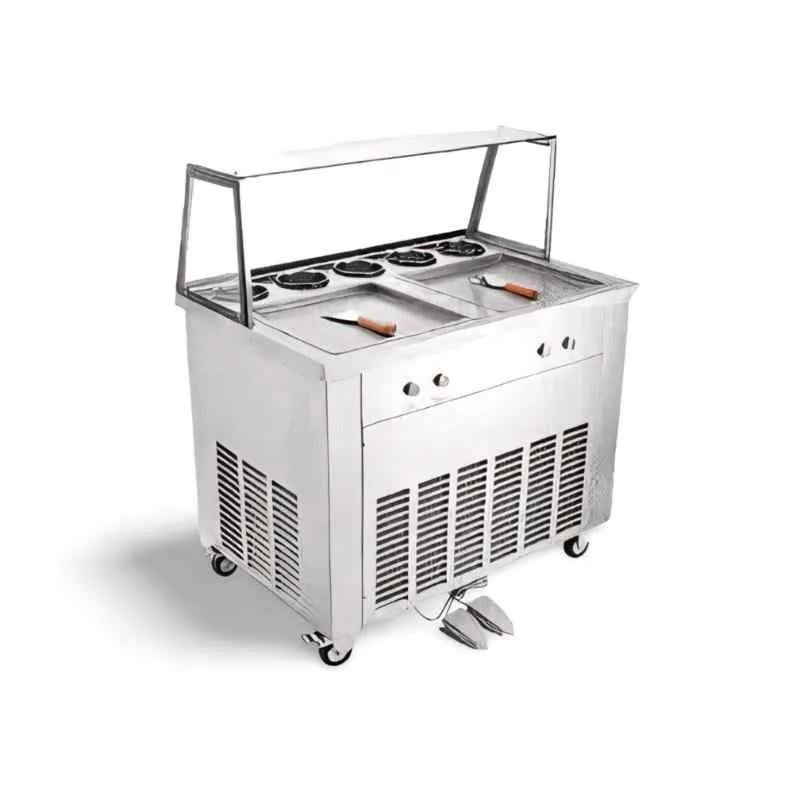 FRIED ICECREAM MACHINE MULTIFUNCTION COMMERCIAL ROLL MAKER, Ophalen, IJs