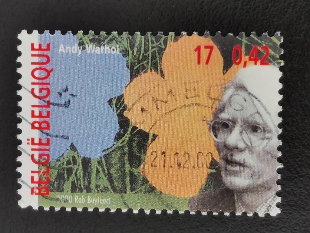 Belgique 2000 - art - Andy Warhol, Enlèvement ou Envoi, Affranchi, Art