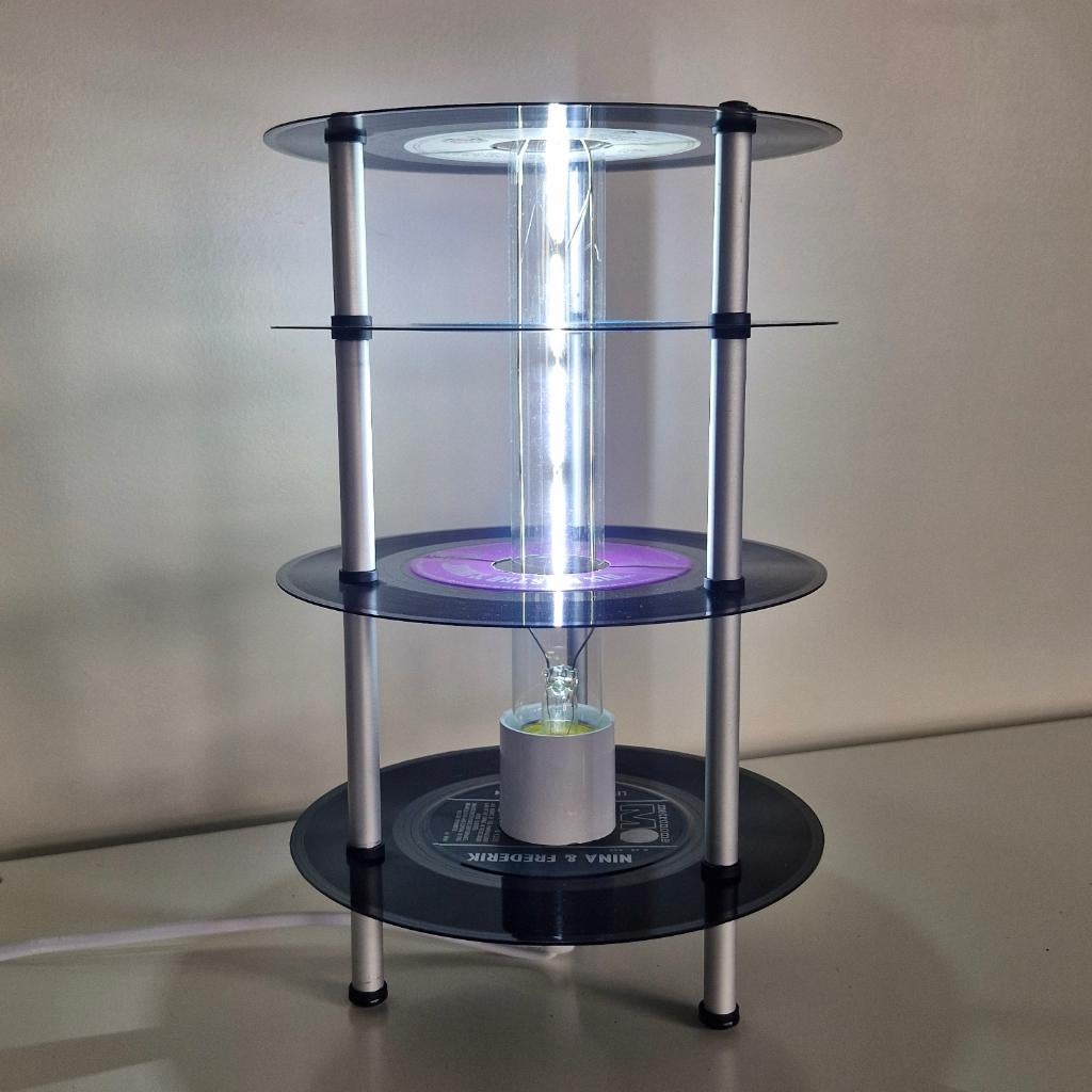 Retro VinylLight Tafellamp 7 inch (silver), Cd's en Dvd's, Ophalen of Verzenden, Zo goed als nieuw, Overige formaten