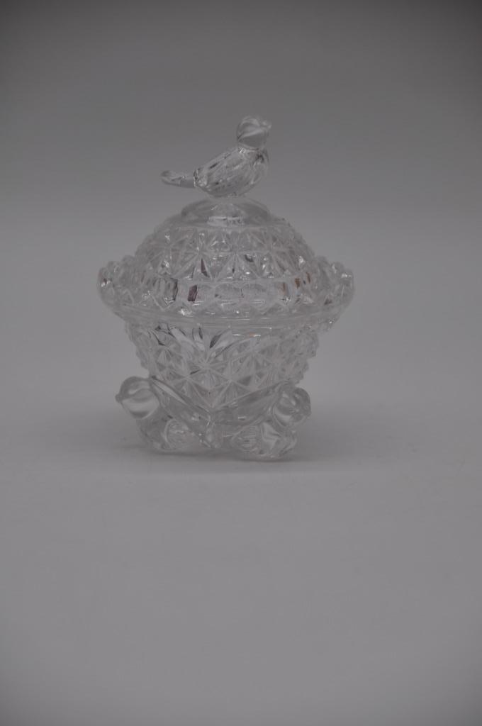 Hofbauer Crystal - pot avec couvercle avec oiseau, Enlèvement ou Envoi