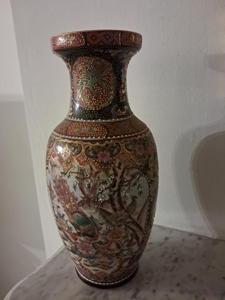 Satsumastijlvaas, Japanse sierkeramiek, Ophalen of Verzenden