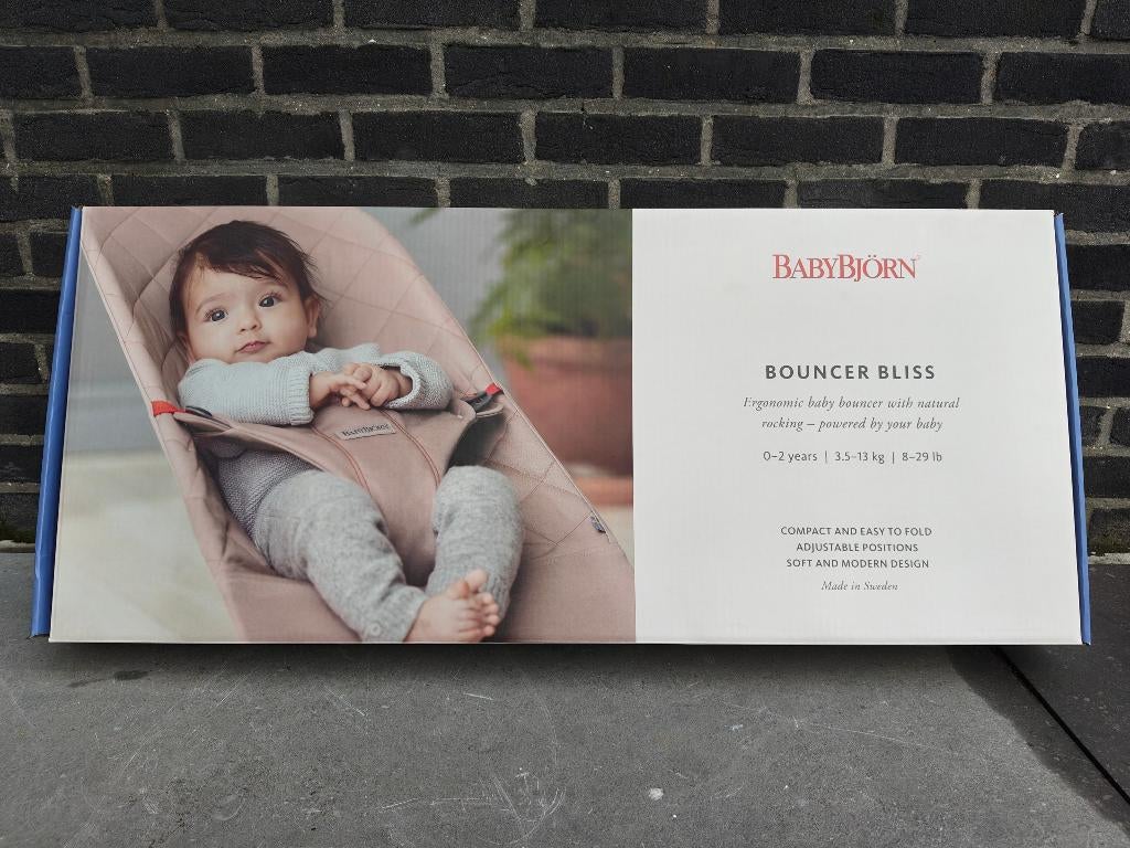 BabyBjorn Bouncer Bliss wipper + hoes, Verstelbaar, Wipstoel, Zo goed als nieuw, Ophalen