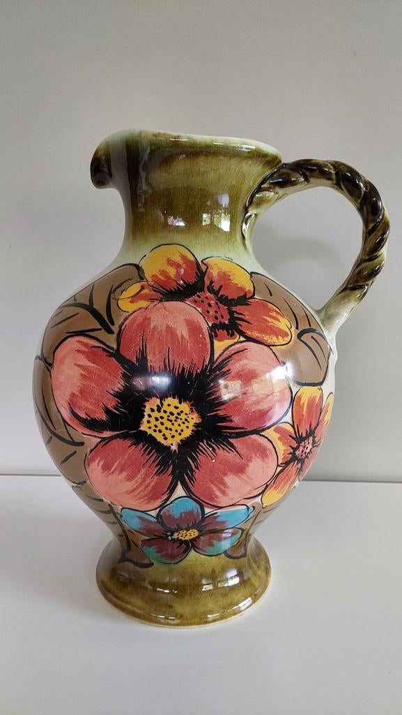 Vintage Duitse Jasba Keramik vaas / kruik - 35 cm hoog, Enlèvement ou Envoi