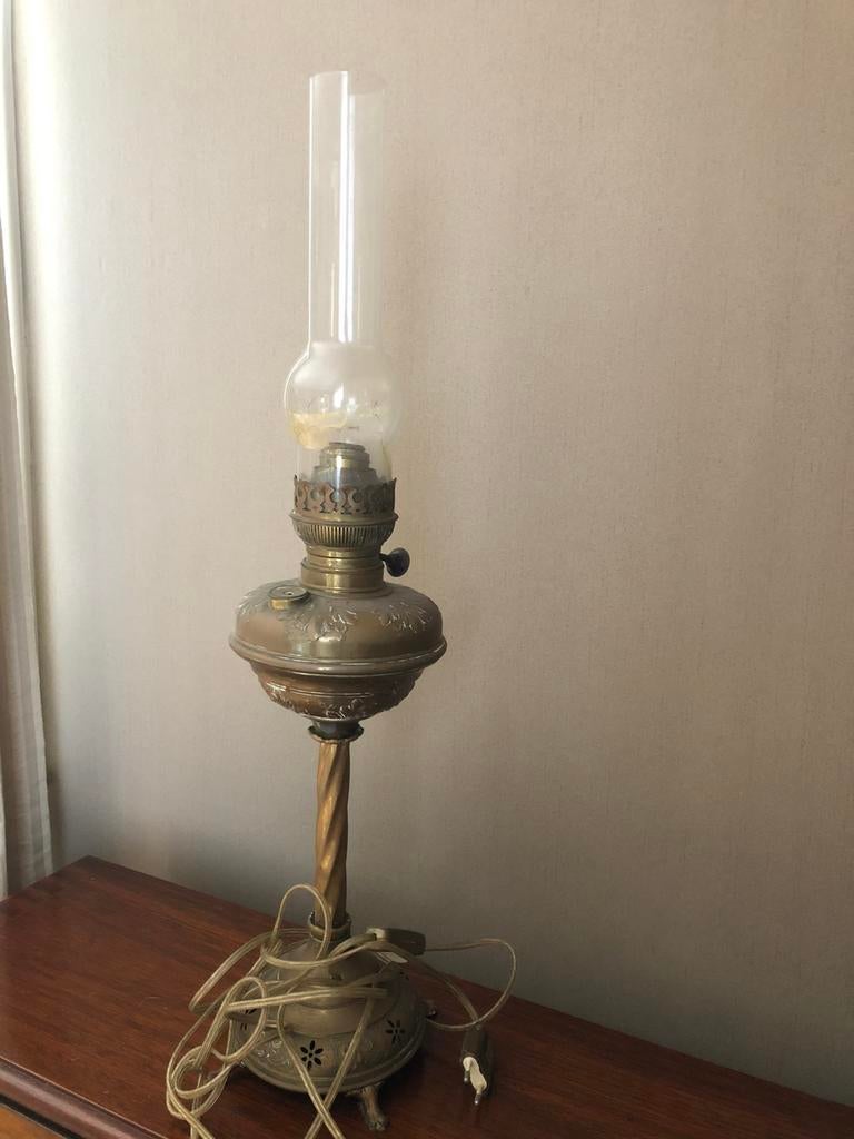 Olielamp elektrisch, Antiek en Kunst, Ophalen