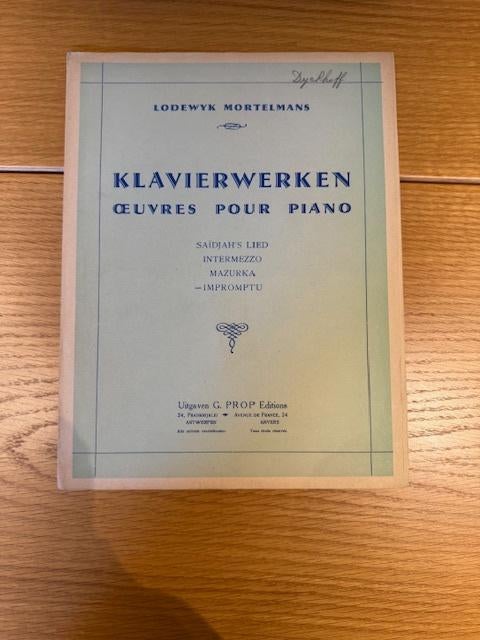 Lodewyk Mortelmans –  Intermezzo, Impromptu, Mazurka, Muziek en Instrumenten, Bladmuziek, Klassiek, Ophalen of Verzenden, Zo goed als nieuw