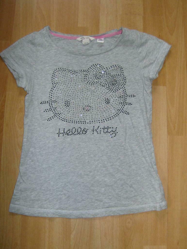 t-shirt h&m grijs hello kitty - maat 164, Kinderen en Baby's, Kinderkleding | Maat 164, Gebruikt, Meisje, H&M, Ophalen of Verzenden