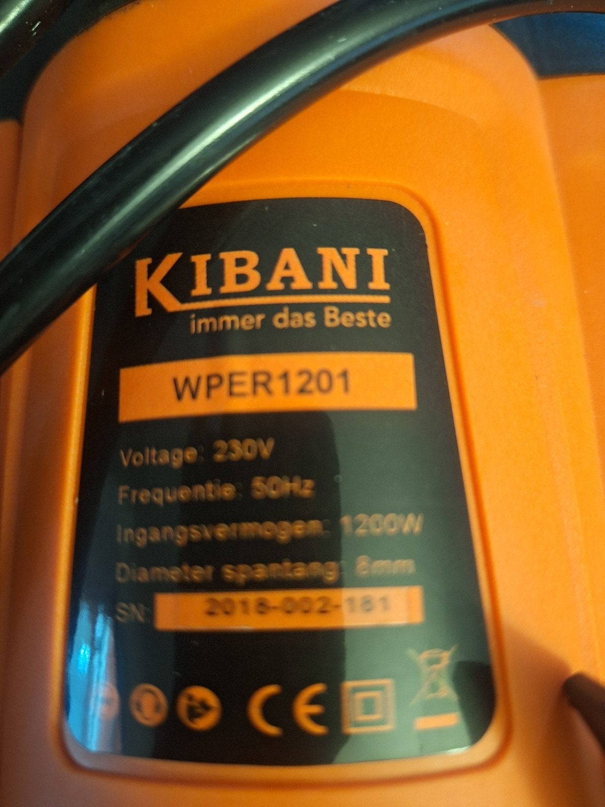 kibani boven freesmachine, Enlèvement