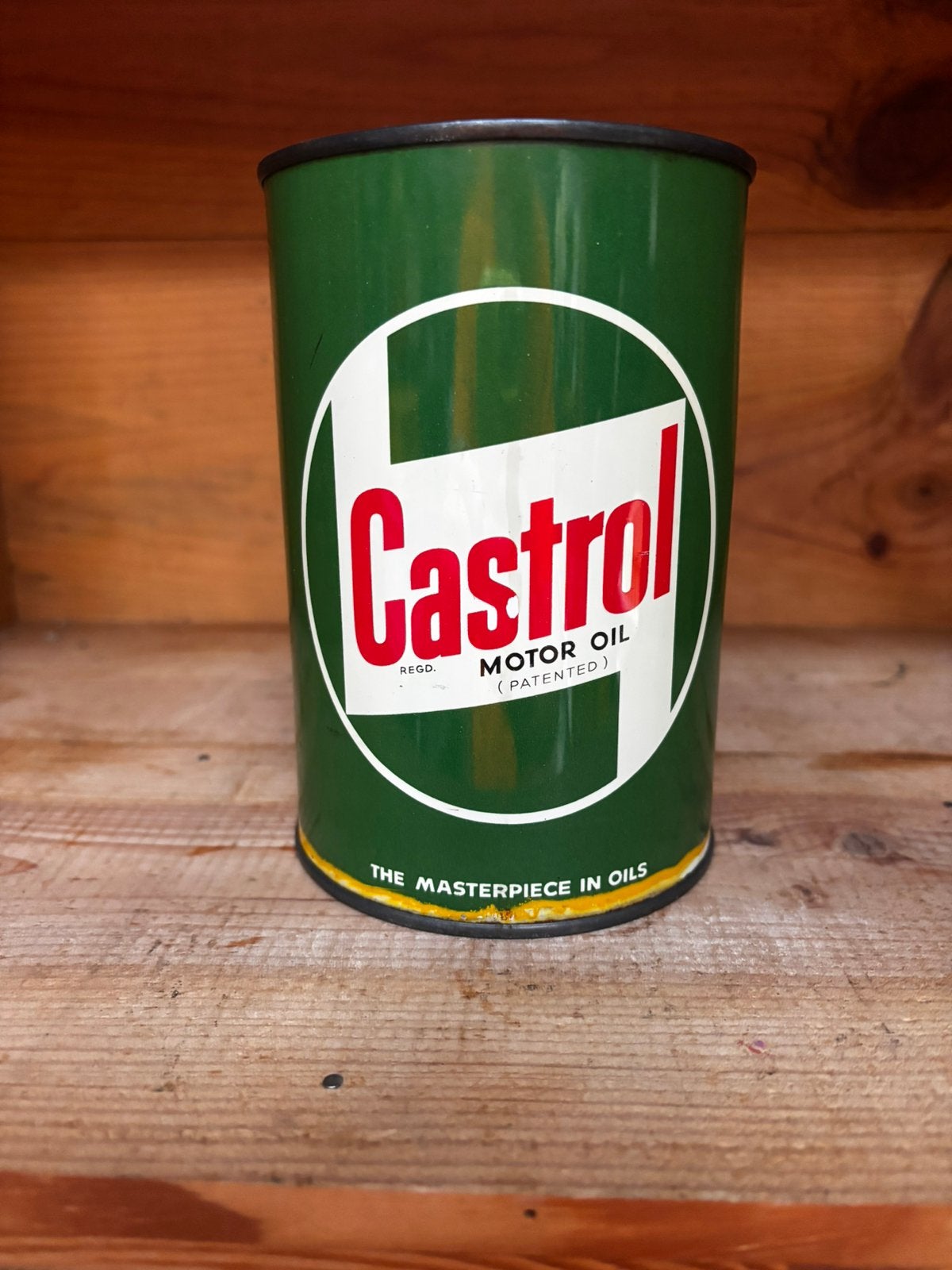 Bidon d’huile castrol ancien olieblik plein, Collections, Enlèvement ou Envoi, Comme neuf