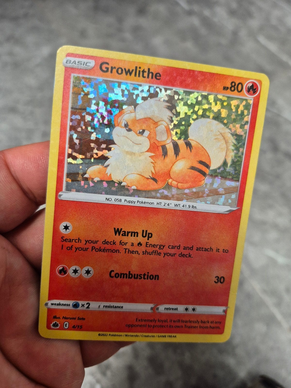 growlithe McDonald's holo 2022 NM/MINT, Enlèvement