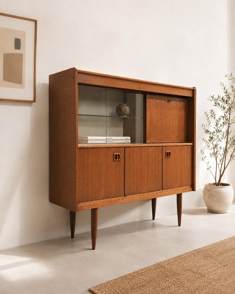 Highboard vintage scandinave en teck – Années 60, Maison & Meubles, Armoires | Dressoirs, Teck, Enlèvement