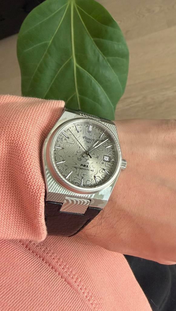 Montre Tissot PRX Damas Powermatic 80, Bijoux, Sacs & Beauté, Enlèvement, Comme neuf, Montre-bracelet, Cuir