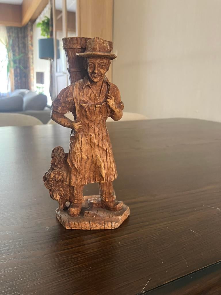 Houten beeldje, Ophalen of Verzenden, Zo goed als nieuw