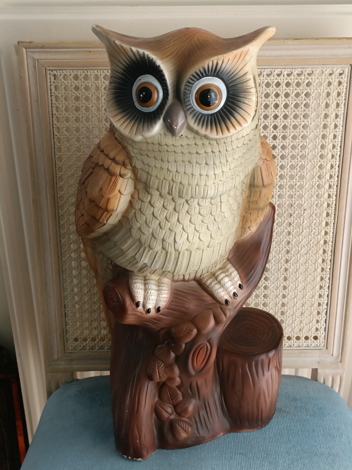 Uilen Grand Duke aardewerken mast. 1970/80. Hoogte 50 cm., Ophalen