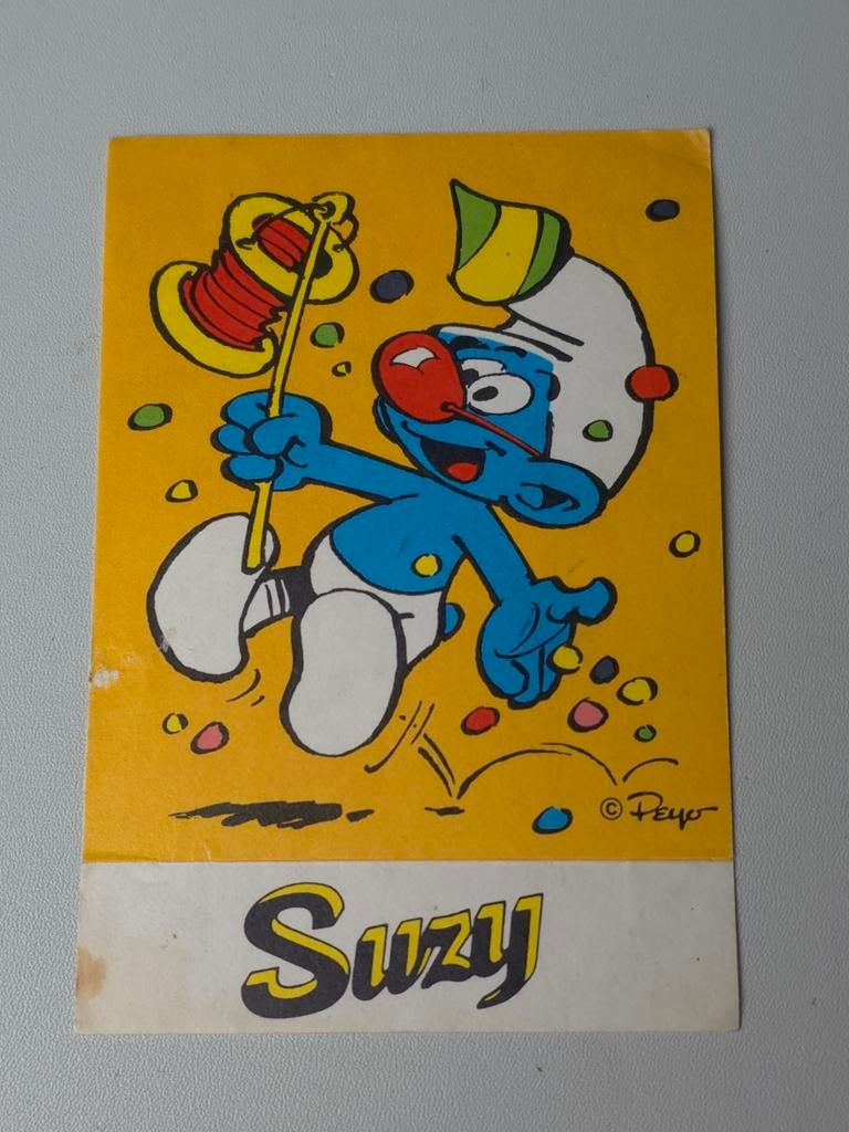 Autocollant Schtroumpf Carnaval Suzy, Envoi, Comme neuf, Autres Schtroumpfs, Autres types