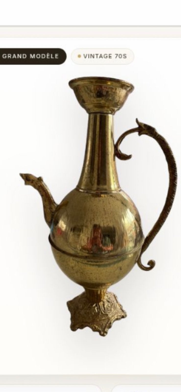Aftaba grote oosterse kan 41cm - Messing -, Ophalen of Verzenden