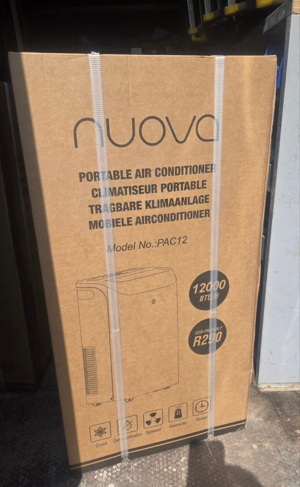 Nieuwe mobiele airco PAC12 – 12.000 BTU / 3,5 kW, Neuf, 60 à 100 m³, Refroidissement et Déshumidification, Enlèvement