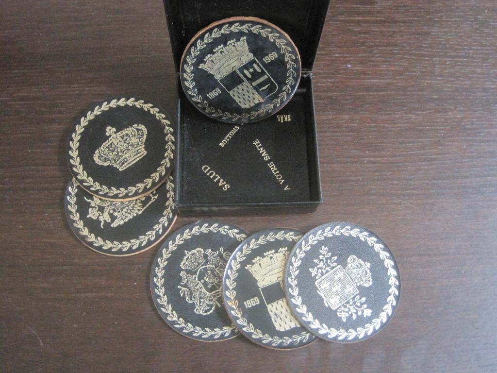 sous-verres en verre vintage, design suédois Philipp, Enlèvement ou Envoi