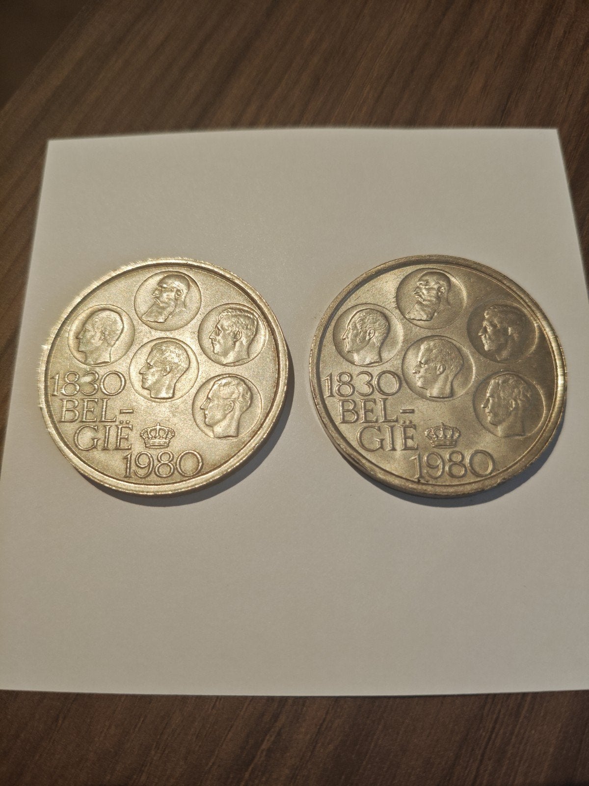 Verzilverde munten 150 jaar onafhankelijkheid België, Postzegels en Munten, Ophalen of Verzenden, Verzilverd