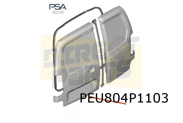 Peugeot/Citroen/Opel/Toyota (1/19-) achterdeur rechts (bij c, Neuf, Arrière, -, -