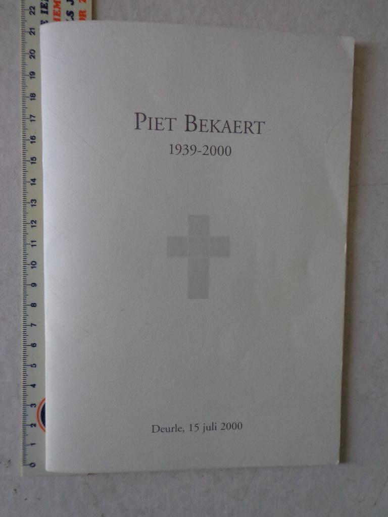 uitvaartliturgie Piet Bekaert uit 2000, Antiek en Kunst, Ophalen of Verzenden