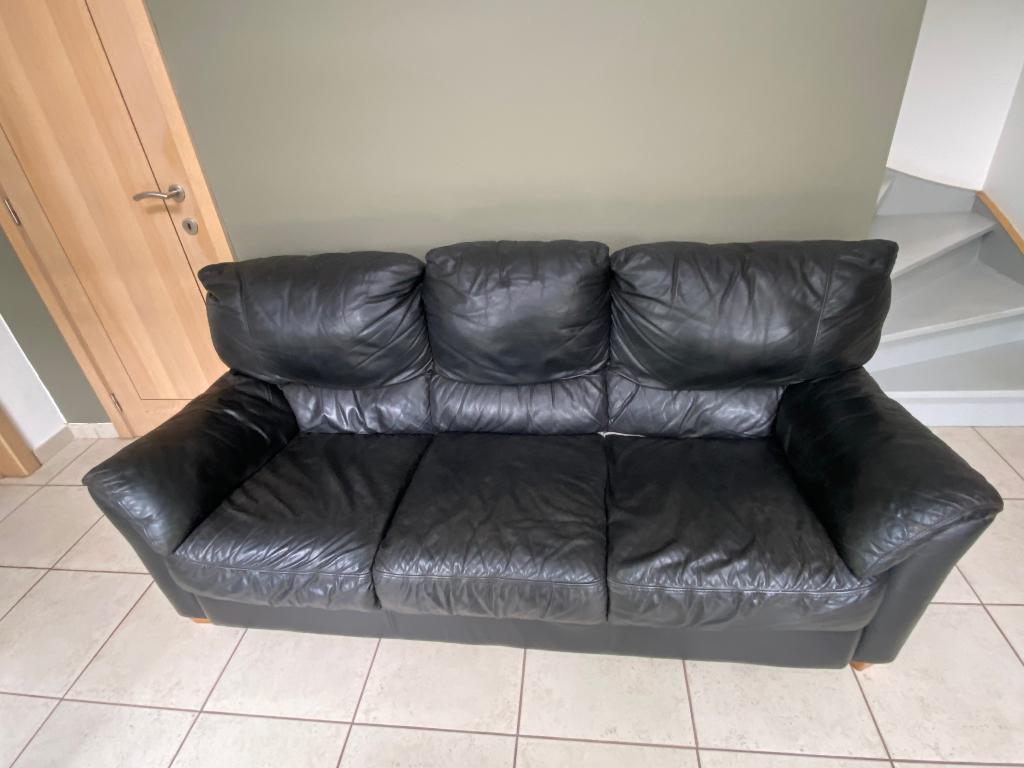 GRATIS ! Lederen zetel., Enlèvement, Utilisé, Modern, leder, Cuir