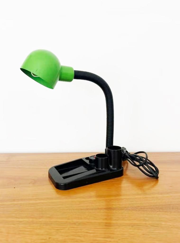Lampe de bureau vintage des années 80 avec organiseur, Autres matériaux, Moins de 50 cm, Enlèvement ou Envoi, Vintage