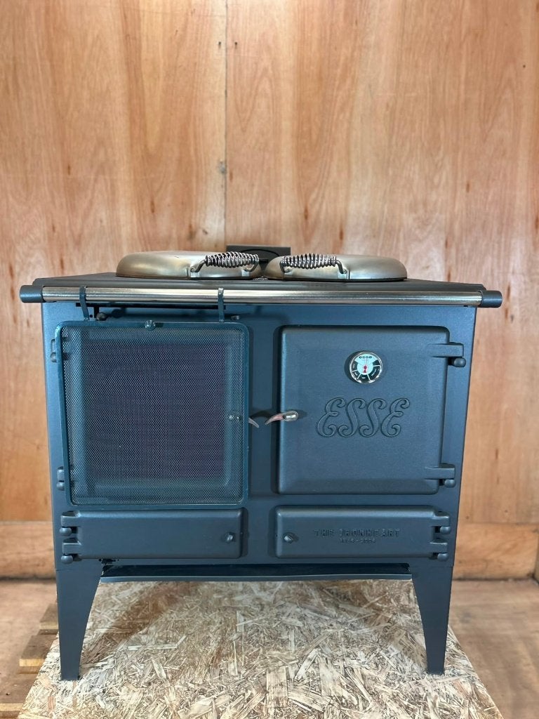Esse Ironheart Houtgestookt Fornuis met Vuurscherm z.g.a.n., 60 cm of meer, Zo goed als nieuw, Energieklasse A of zuiniger, Grill