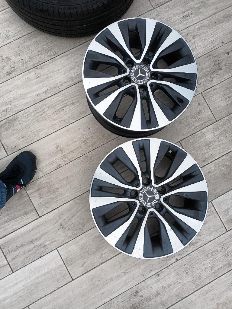 2 jante aluminium d origine Mercedes-Benz 16 pouces, Ophalen, 16 inch